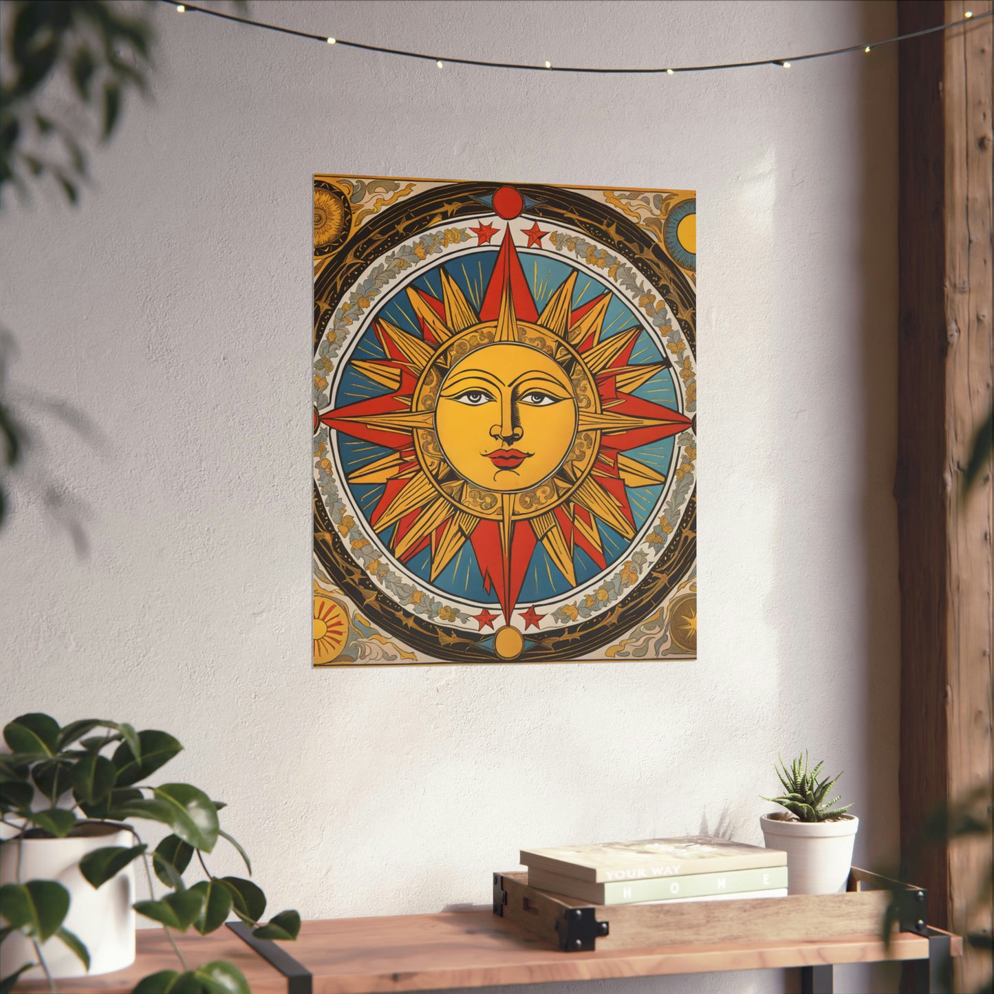 "Hariton Pushwagner-Style Sun Poster Print - Eye-Catching Wall Art" by PenPencilArt