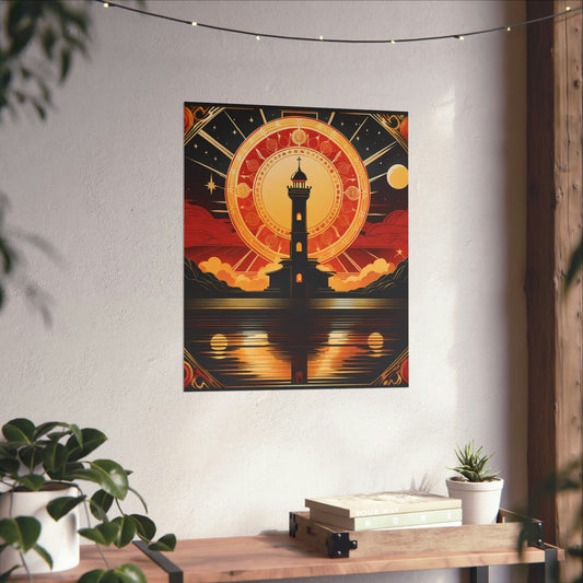 "Victor Mosquera, Raymond Swanland, and Yume Nikki Inspired Sun Poster Print" by PenPencilArt