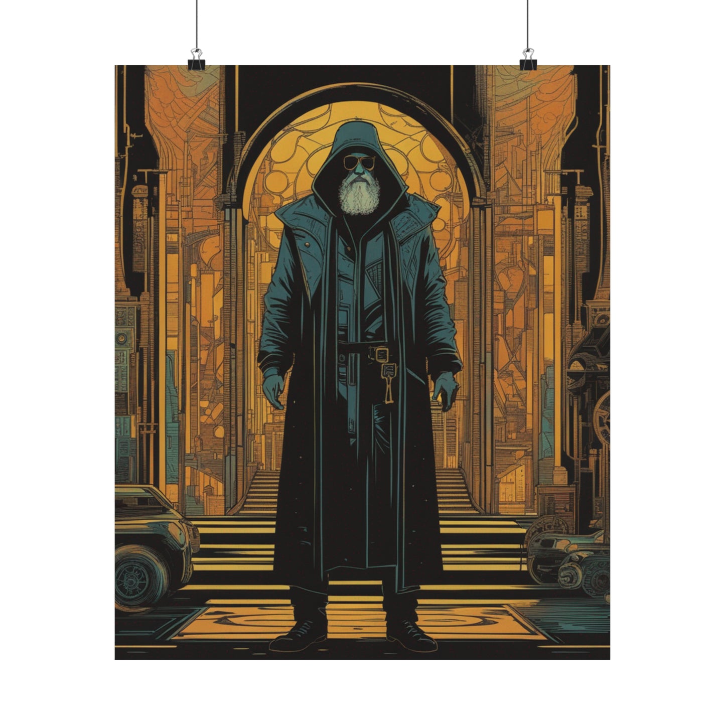 "Neo-Figurative Cyberpunk Style Hermitin Poster Print" by PenPencilArt