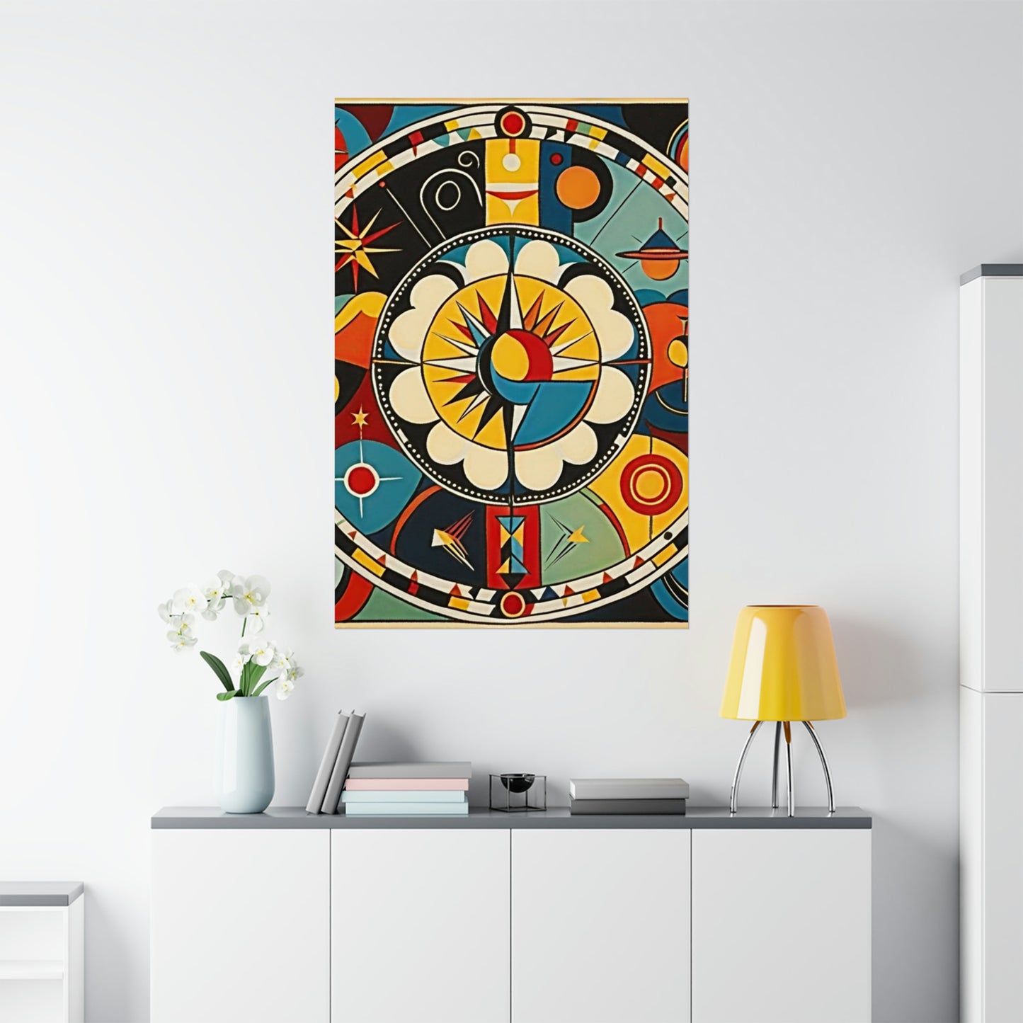 "Abstract 'The Sun' Poster Art Inspired By Wassily Kandinsky" by PenPencilArt