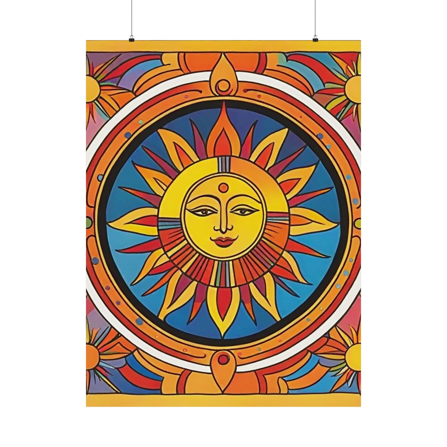 "Vibrant Peter Max-Inspired Sun Art Prints" by PenPencilArt