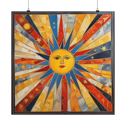 "Jasper Johns Inspired Sun Poster Print" by PenPencilArt