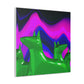 "Jeff Koons Inspired Aurora Borealis Canvas Print" by PenPencilArt