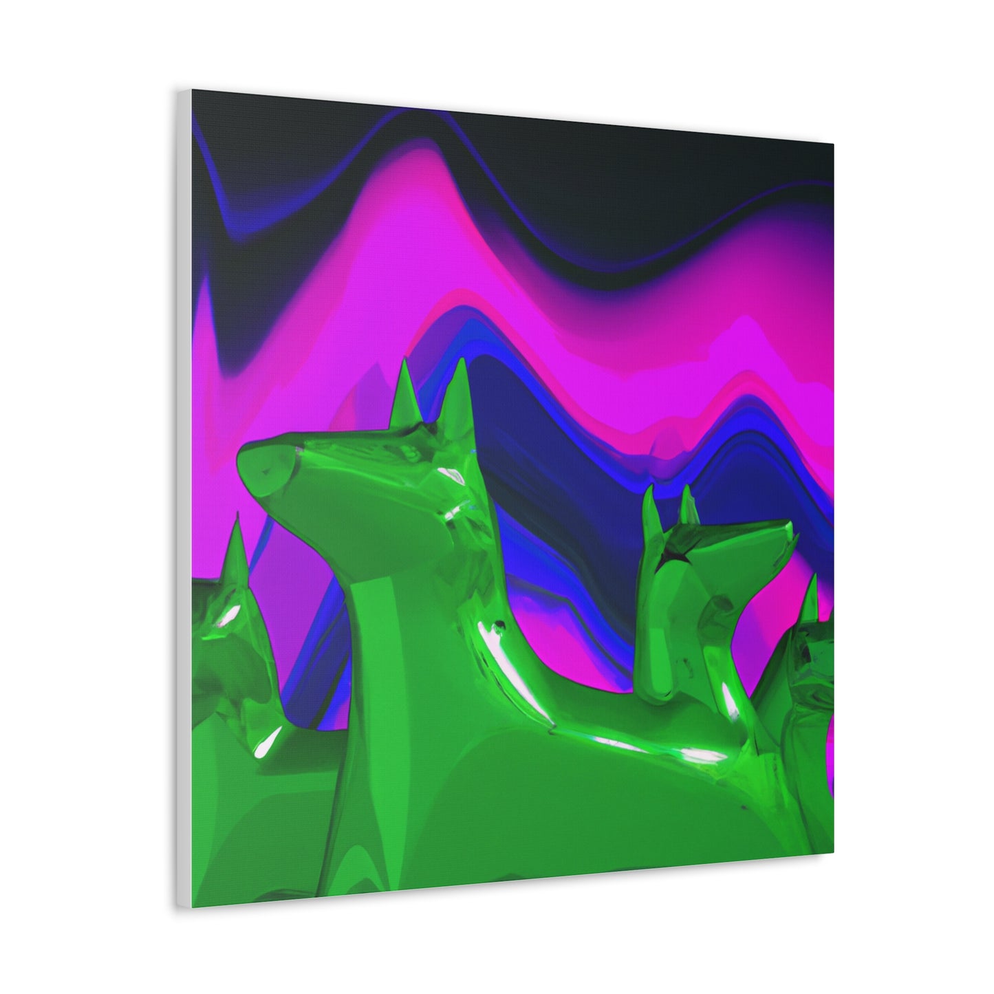 "Jeff Koons Inspired Aurora Borealis Canvas Print" by PenPencilArt