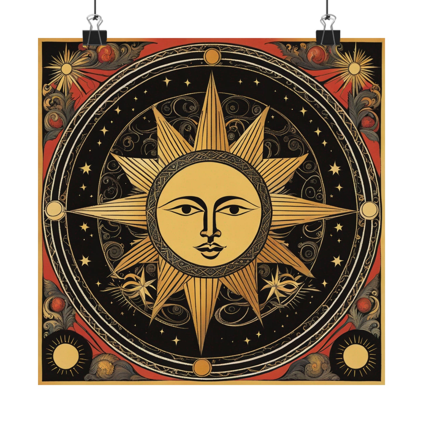 "Contemporary Wall Art Poster Print Featuring 'The Sun' by James Gill" by PenPencilArt