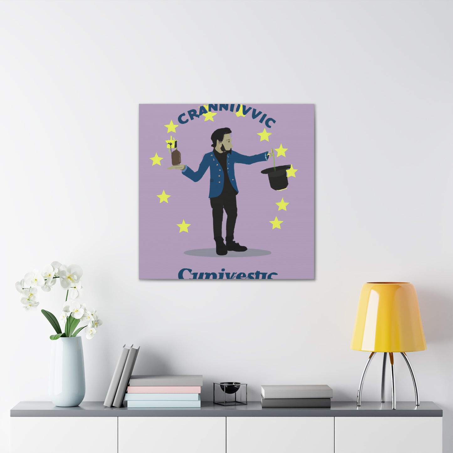 The Magician's Powers: Canvas Print Inspired by Banksy by PenPencilArt