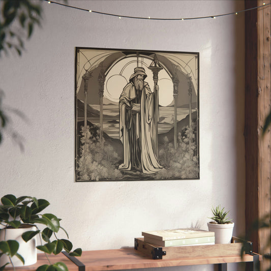 "The Hermit in a James Gill-Inspired Poster Art Print" by PenPencilArt