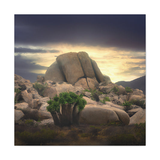 "Desert Landscape Wall Art Inspired by Mel Ramos" by PenPencilArt