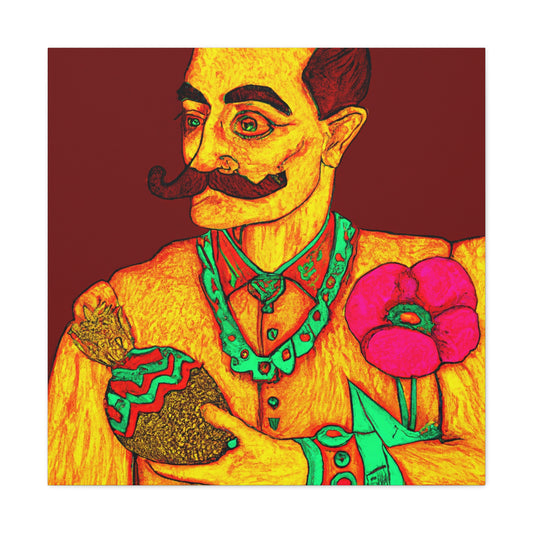 "A Frida Kahlo-Inspired Canvas Print of a Fool's New Beginnings" by PenPencilArt