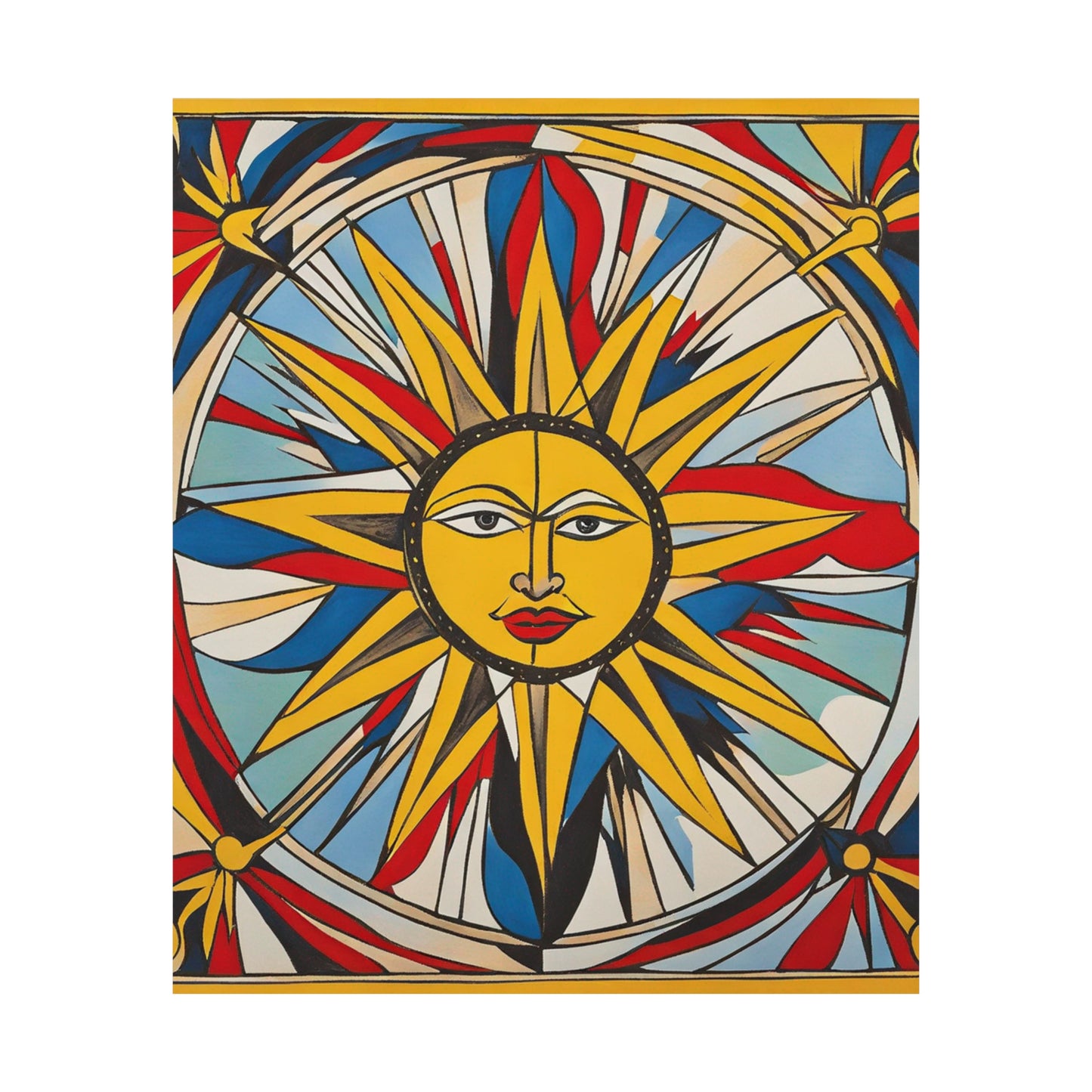 "Willem de Kooning Inspired Sun Poster Print" by PenPencilArt