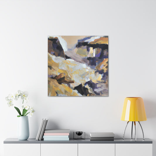 "A Desert Landscape Inspired by Willem de Kooning: Canvas Print" by PenPencilArt