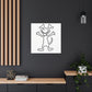 "Happy Dog Canvas Print Inspired by Keith Haring" by PenPencilArt