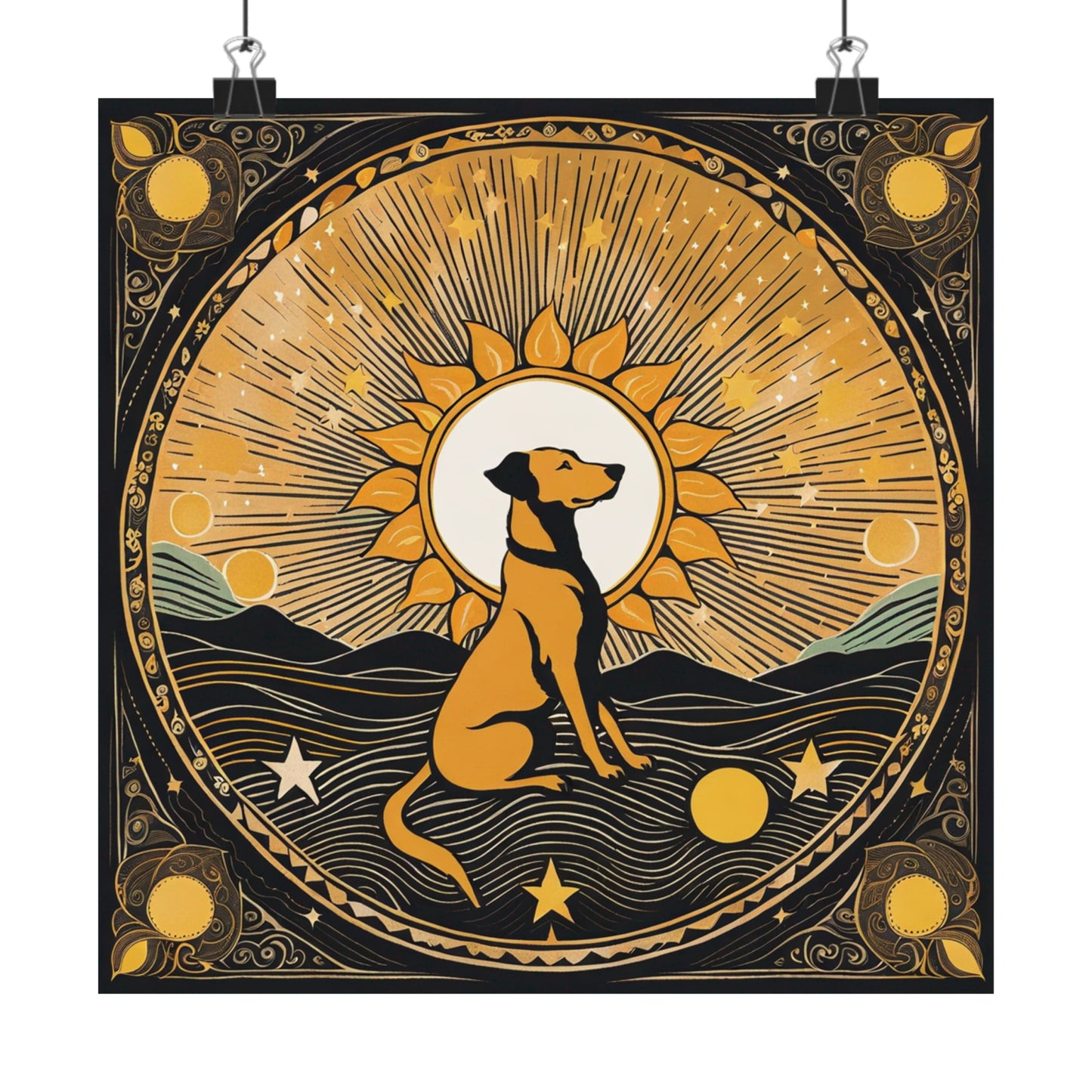 "Elke Vogelsang-Inspired 'The Sun' Poster Print" by PenPencilArt