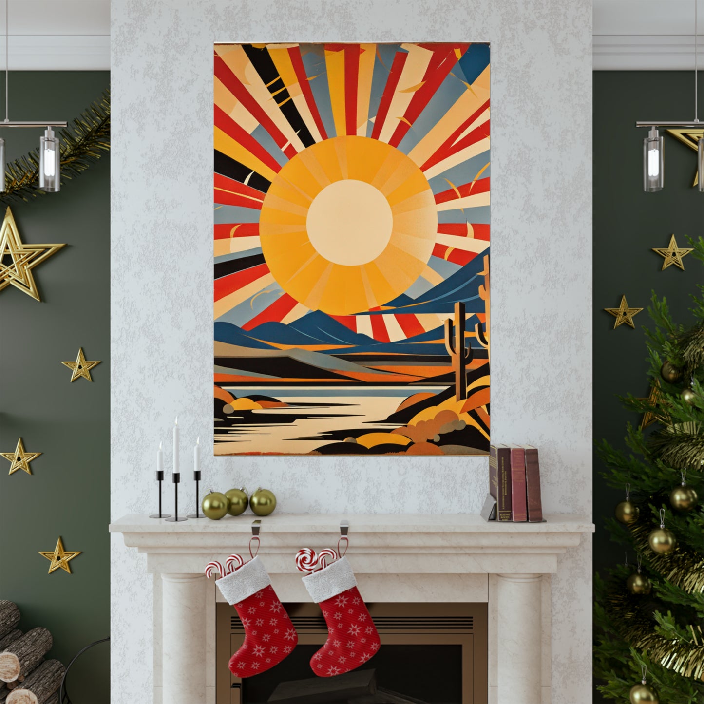 Mimmo Rotella Inspired Sun Poster Print by PenPencilArt