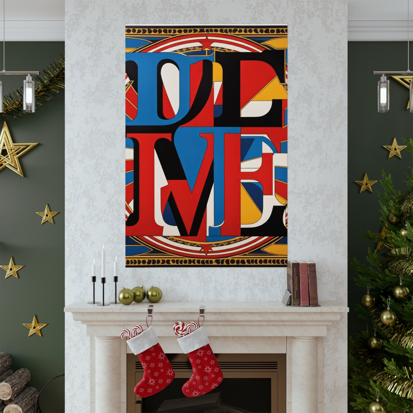 "Robert Indiana-Inspired Justice Poster Print" by PenPencilArt