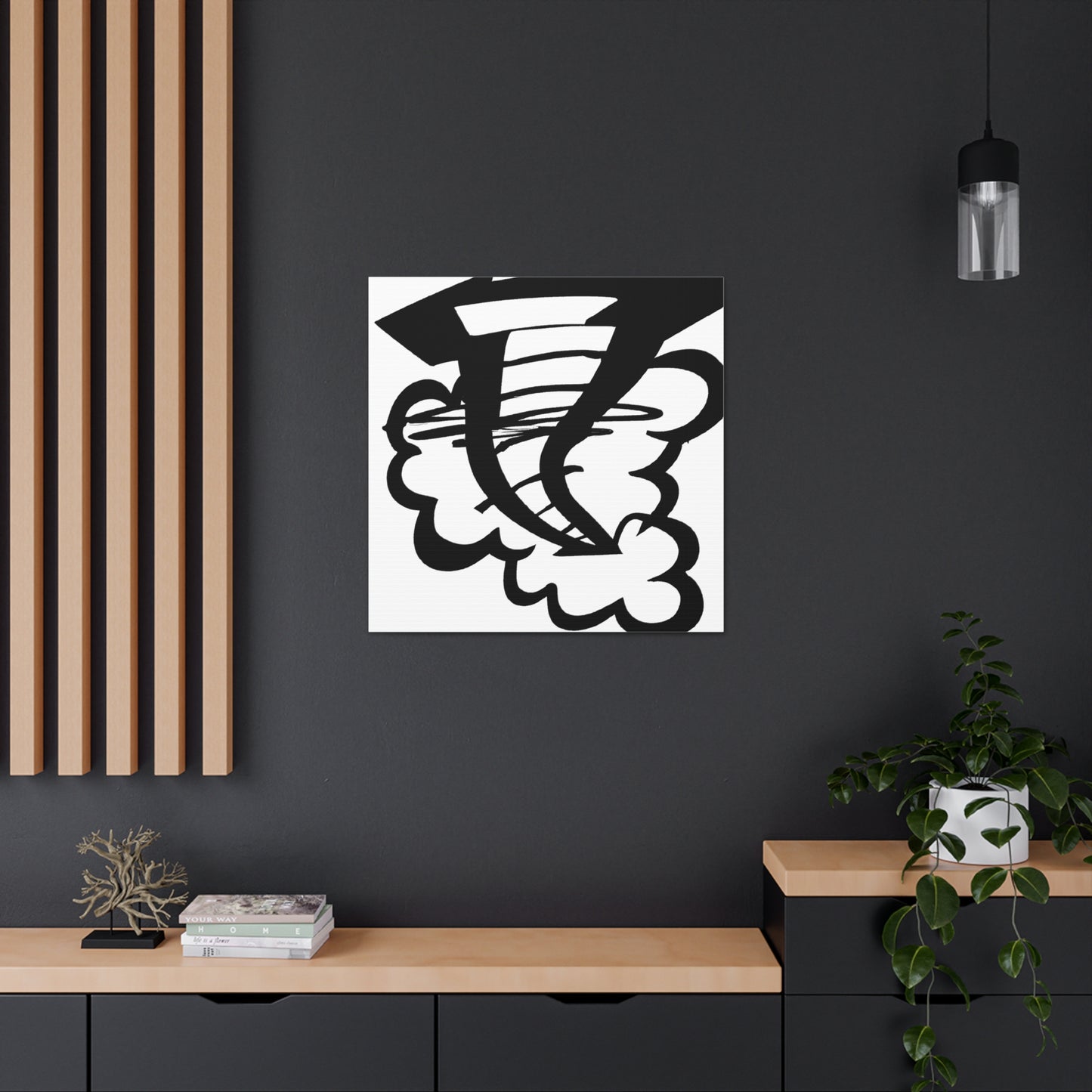 "Look into the Eye of the Texas Tornado, Inspired by Keith Haring Canvas Print" by PenPencilArt