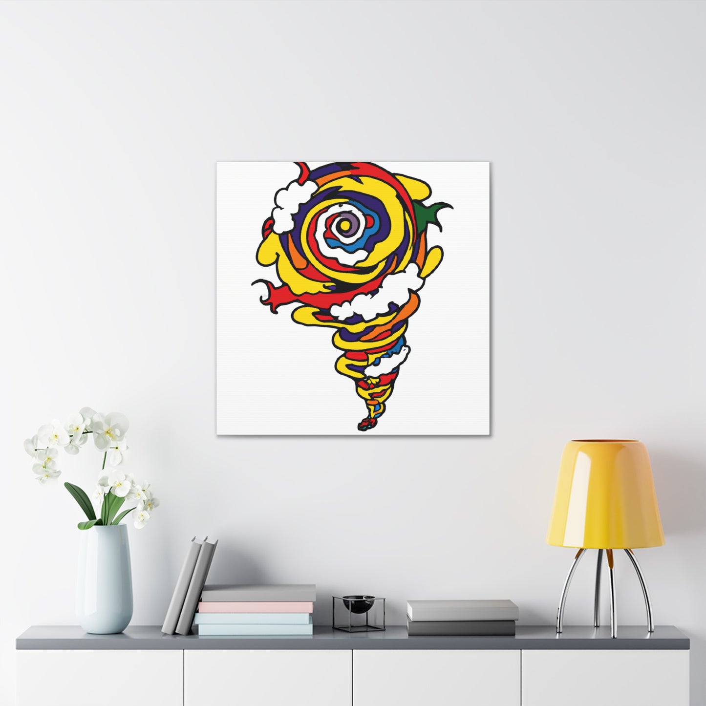 "Takashi Murakami-Inspired Canvas Print of Texas Tornado" by PenPencilArt