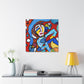 "Willem de Kooning-Inspired Canvas Print of a Magician Who Commands the Unseen" by PenPencilArt