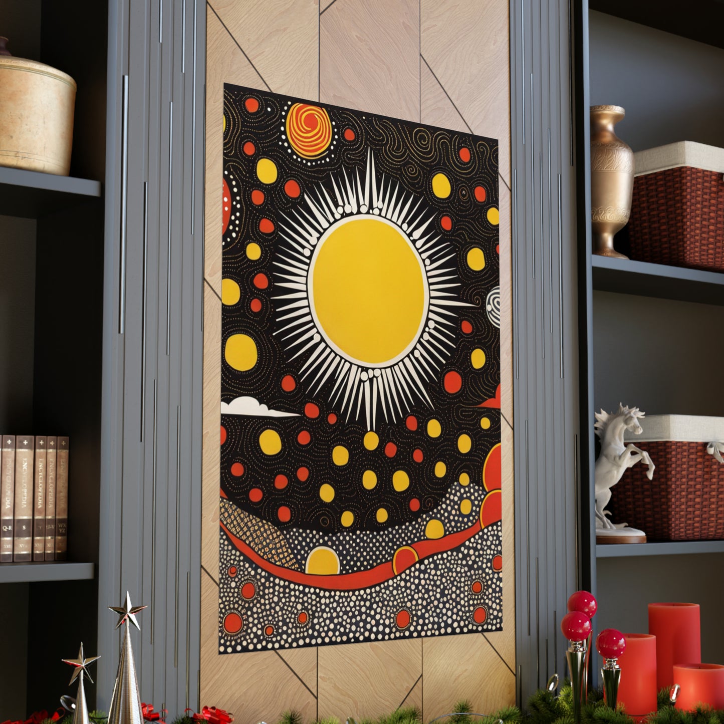 "Yayoi Kusama Inspired Sun Poster Print" by PenPencilArt