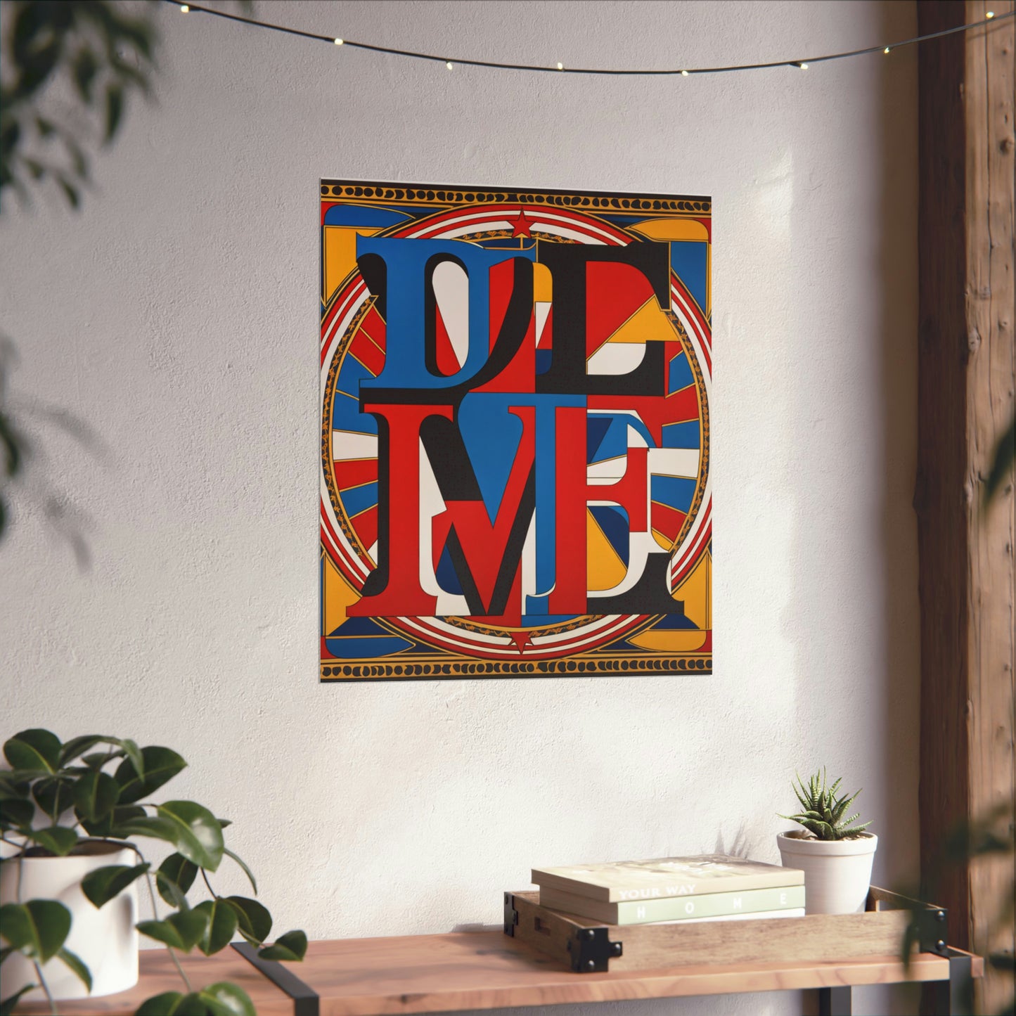 "Robert Indiana-Inspired Justice Poster Print" by PenPencilArt