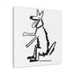 "Banksy-Inspired Happy Dog Canvas Print" by PenPencilArt