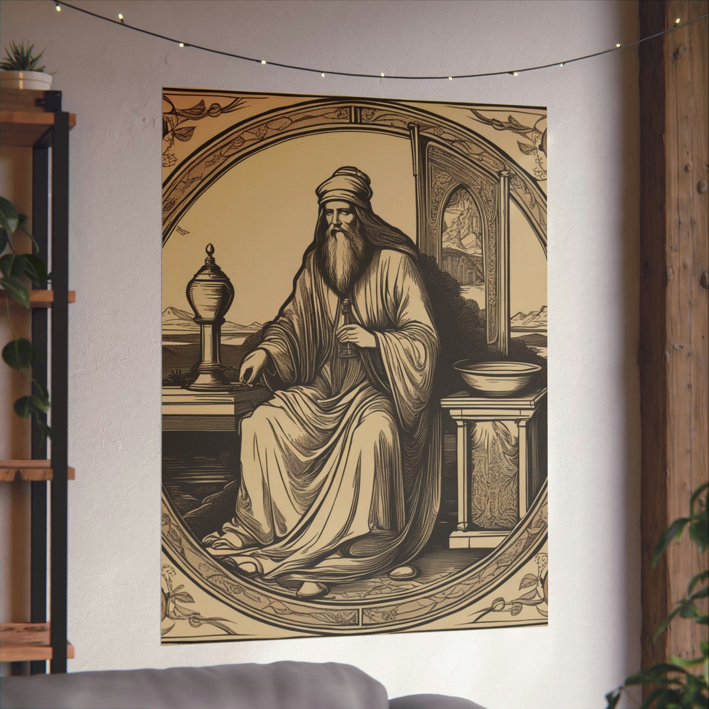 "Stylish Poster Print of The Hermit Inspired by Leonardo da Vinci" by PenPencilArt