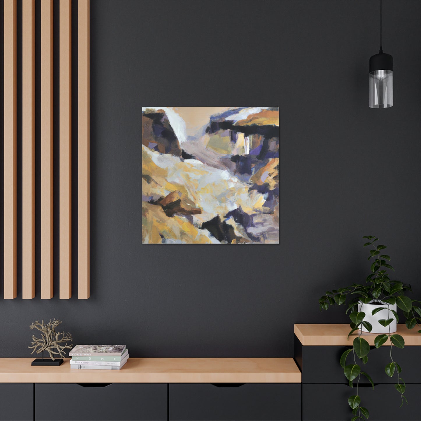 "A Desert Landscape Inspired by Willem de Kooning: Canvas Print" by PenPencilArt