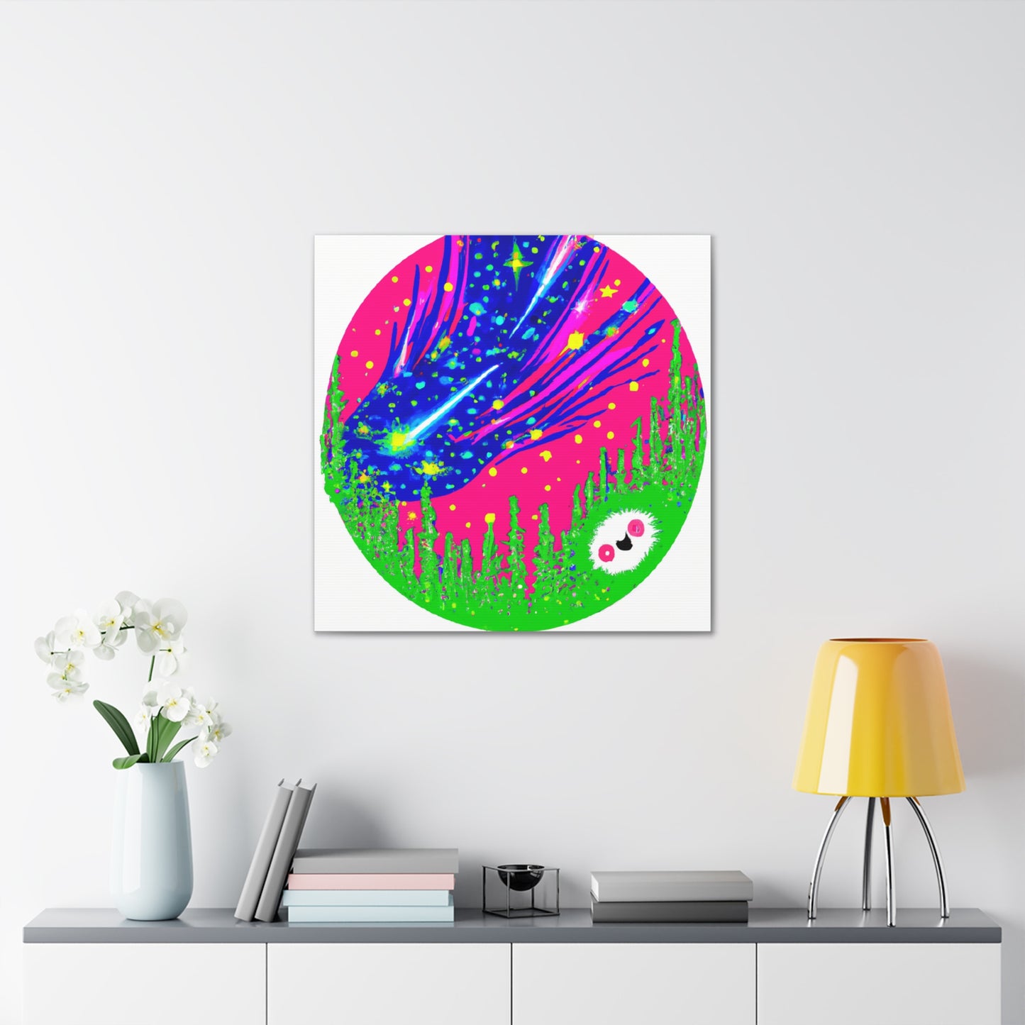 "Takashi Murakami Inspired Aurora Borealis Canvas Print" by PenPencilArt