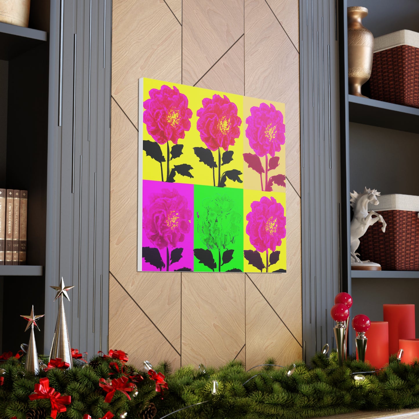 "Andy Warhol-Style Flower Canvas Prints - Add a Pop of Color to Any Room" by PenPencilArt