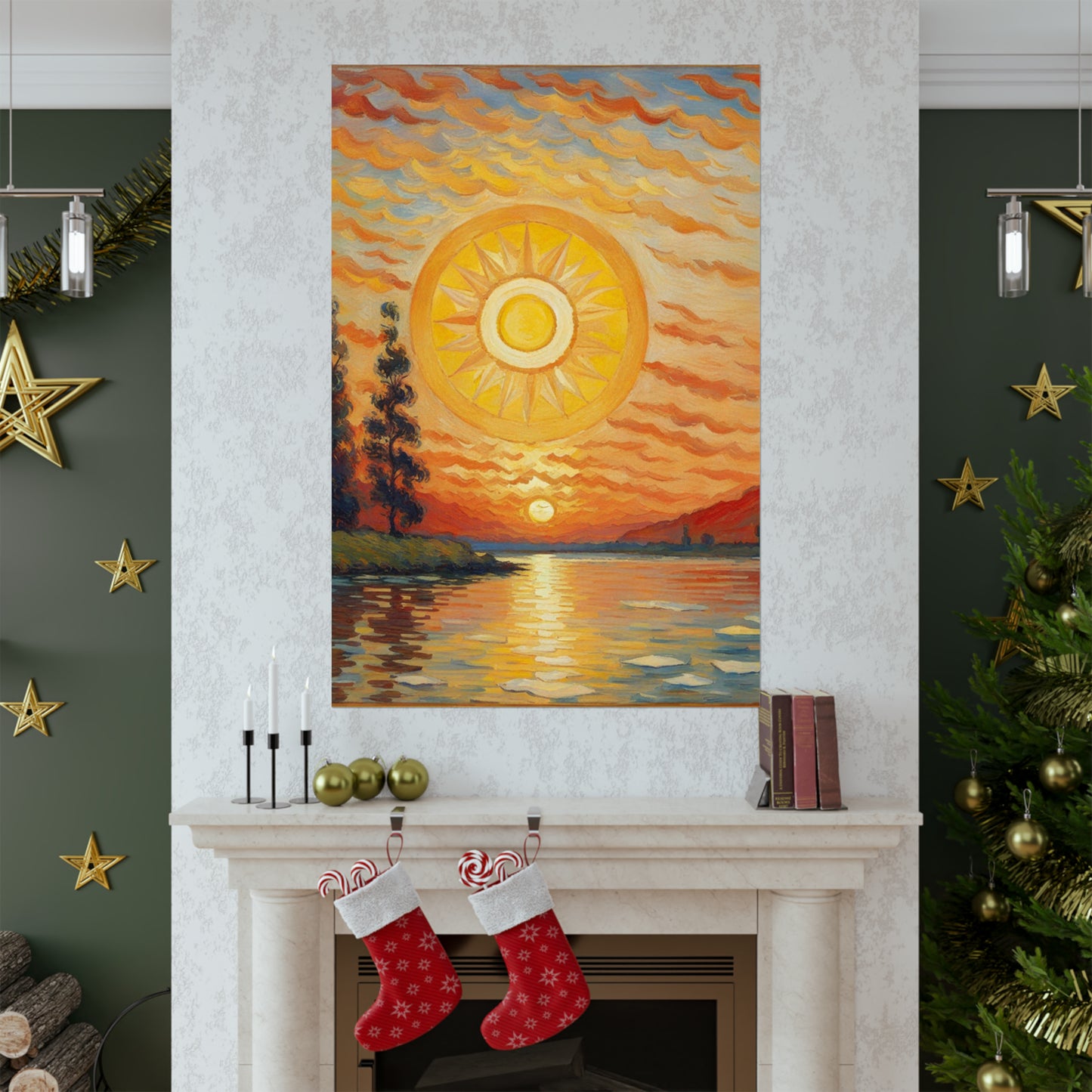 "Claude Monet-Inspired 'The Sun' Poster Print" by PenPencilArt