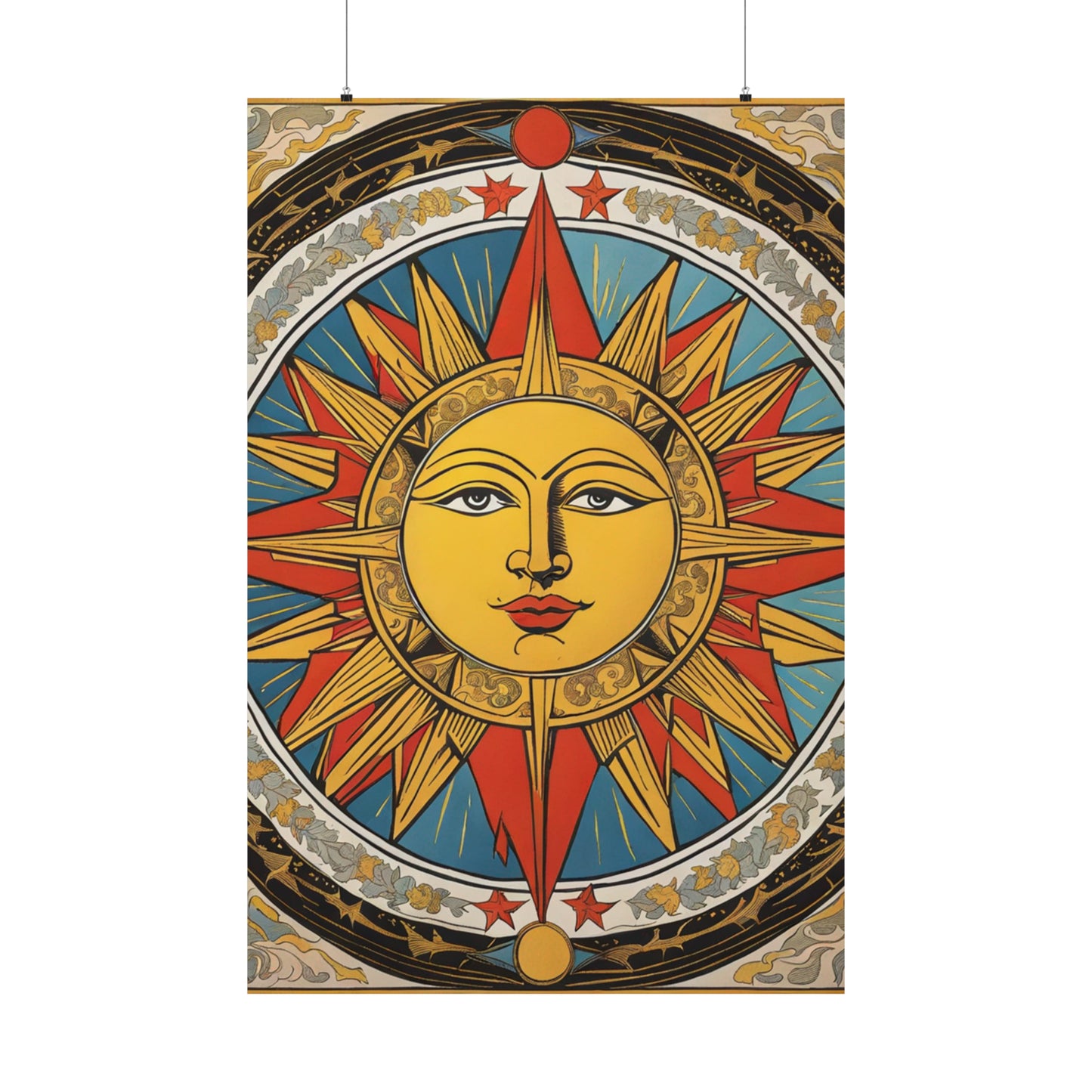 "Hariton Pushwagner-Style Sun Poster Print - Eye-Catching Wall Art" by PenPencilArt