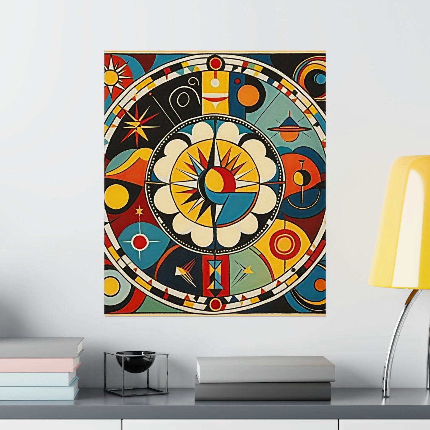 "Abstract 'The Sun' Poster Art Inspired By Wassily Kandinsky" by PenPencilArt