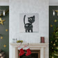 "Jeff Koons-Style Black Cat Canvas Print" by PenPencilArt