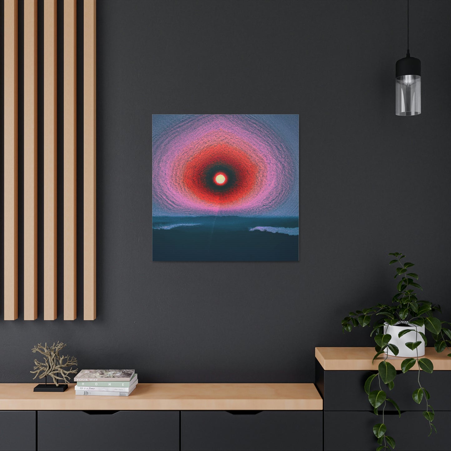 "Hariton Pushwagner-Inspired Sunrise Canvas Print" by PenPencilArt