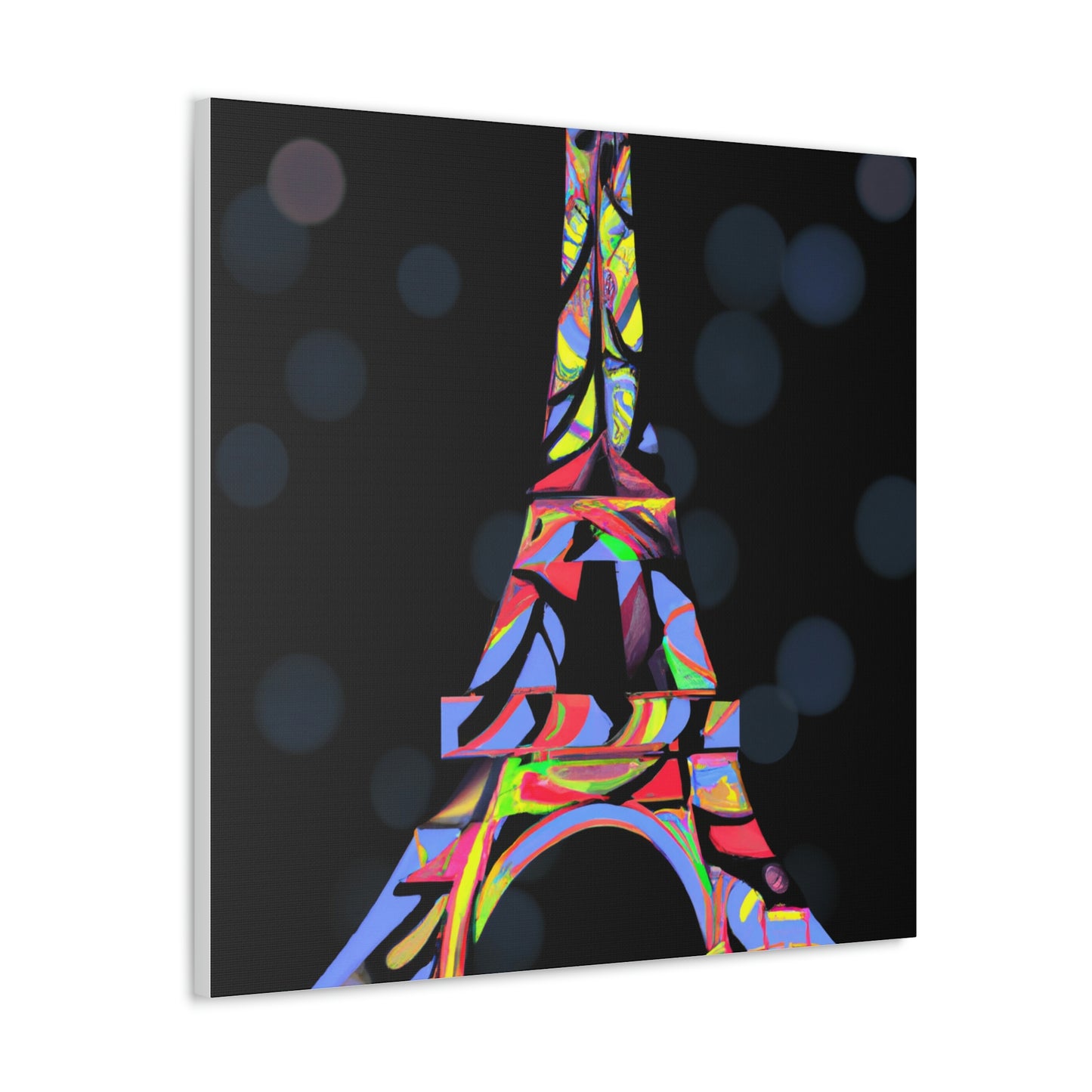 "Wassily Kandinsky-inspired Sparkling Eiffel Tower Canvas Print" by PenPencilArt