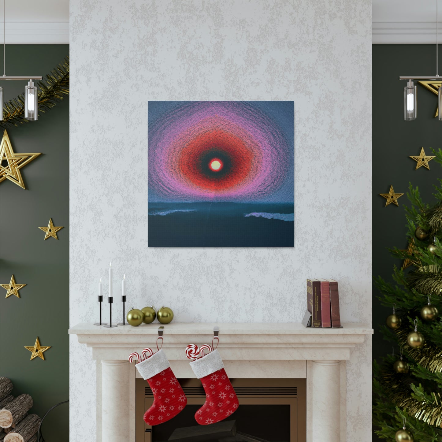 "Hariton Pushwagner-Inspired Sunrise Canvas Print" by PenPencilArt