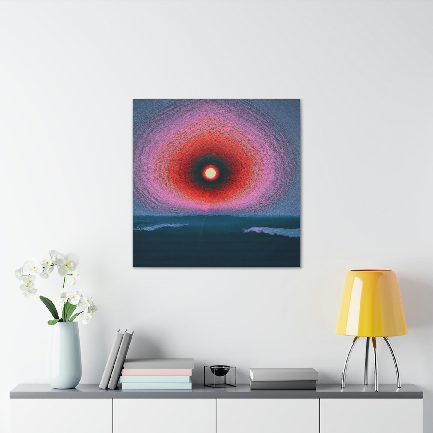 "Hariton Pushwagner-Inspired Sunrise Canvas Print" by PenPencilArt