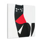 "Hariton Pushwagner-Inspired Black Cat Canvas Print" by PenPencilArt