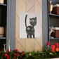 "Jeff Koons-Style Black Cat Canvas Print" by PenPencilArt
