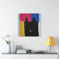 "Helen Frankenthaler Inspired Canvas Print of Black Cat" by PenPencilArt