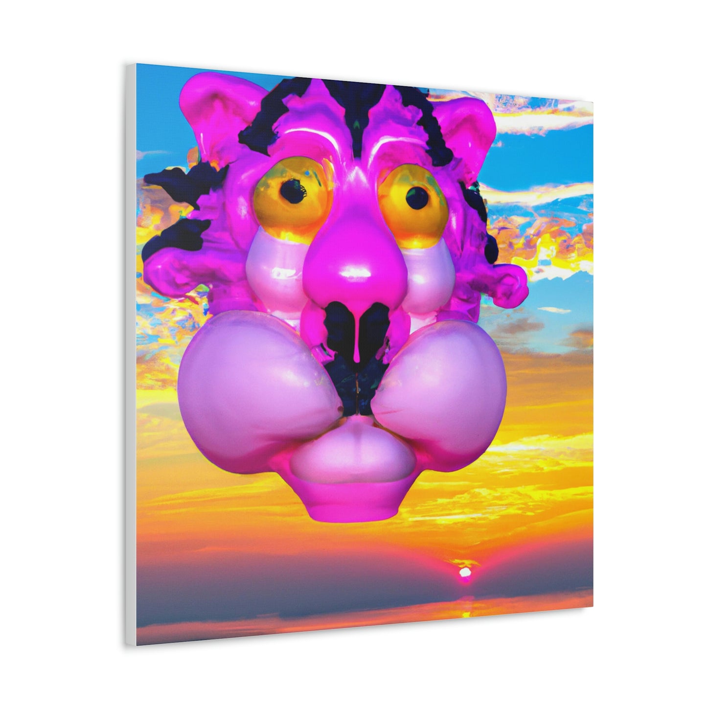 "Styled After Jeff Koons: Canvas Print of a Sunrise" by PenPencilArt