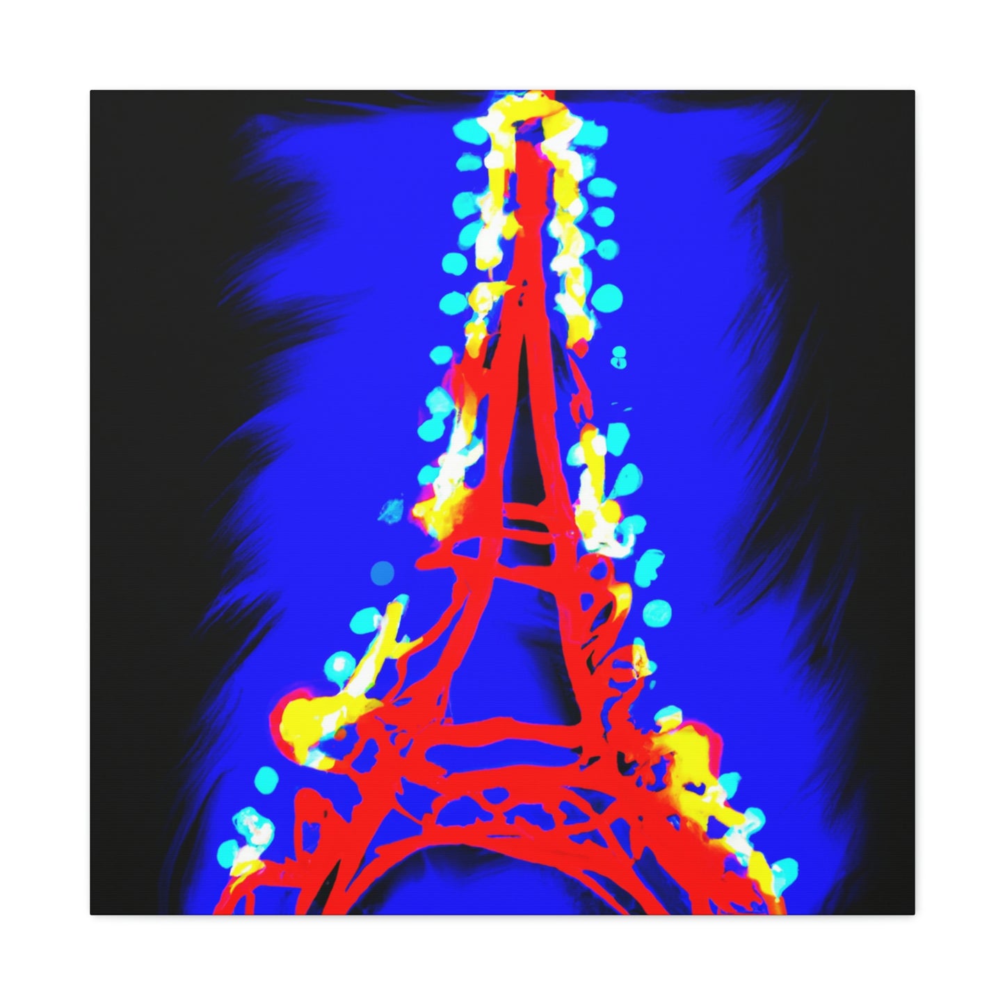 "Sparkling Eiffel Tower Art Print Inspired by Clyfford Still" by PenPencilArt