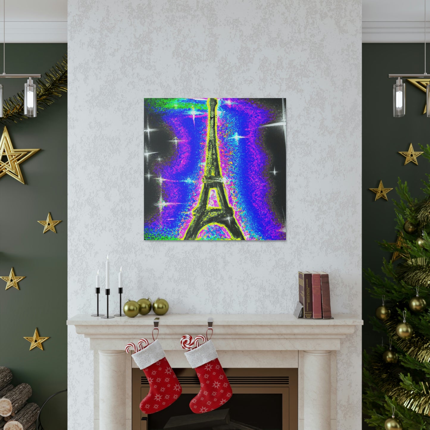 "Sparkling Eiffel Tower Inspired by Jeff Koons | Canvas Print" by PenPencilArt