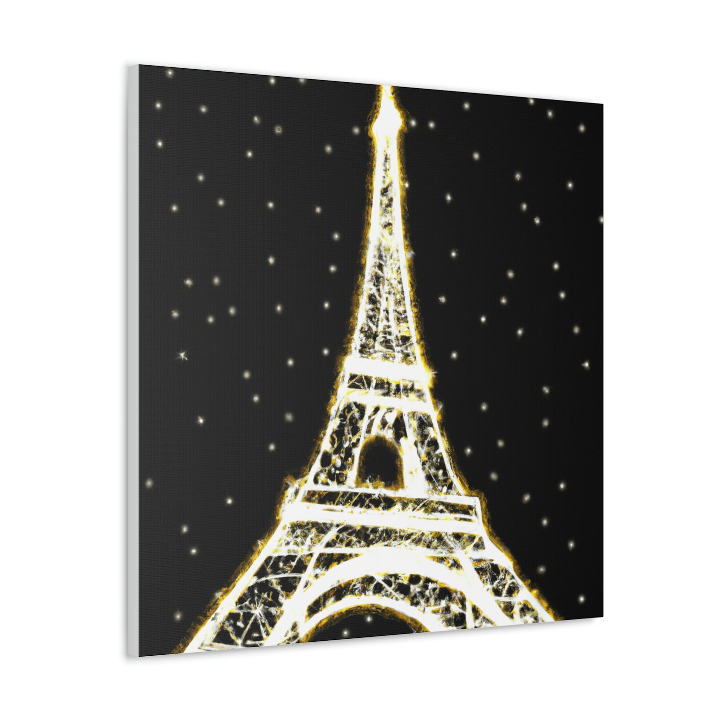 "James Gill Inspired Sparkling Eiffel Tower Canvas Print" by PenPencilArt