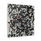 "Canvas Print of Black Cat Inspired by Jackson Pollock | Modern Wall Art" by PenPencilArt