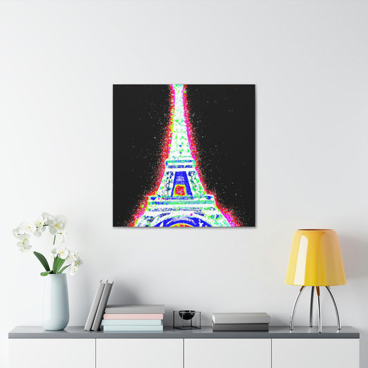 "Sparkling Eiffel Tower Canvas Print Inspired by Mel Ramos" by PenPencilArt