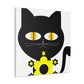 "Takashi Murakami-Inspired Black Cat Canvas Print" by PenPencilArt