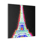 "Sparkling Eiffel Tower Canvas Print Inspired by Mel Ramos" by PenPencilArt