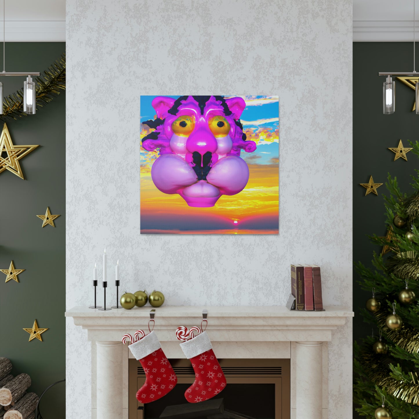 "Styled After Jeff Koons: Canvas Print of a Sunrise" by PenPencilArt