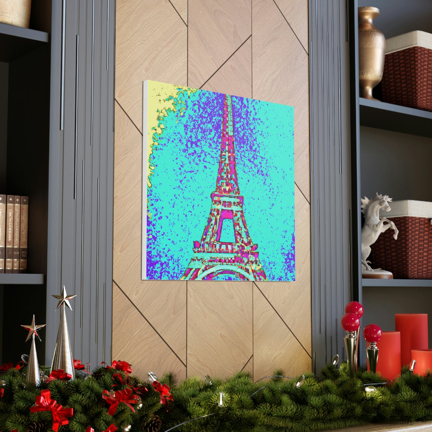 "Sparkling Eiffel Tower Art Print - Andy Warhol Style" by PenPencilArt